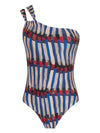 Miusha Graphic-Print One-Shoulder Swimsuit Xingu