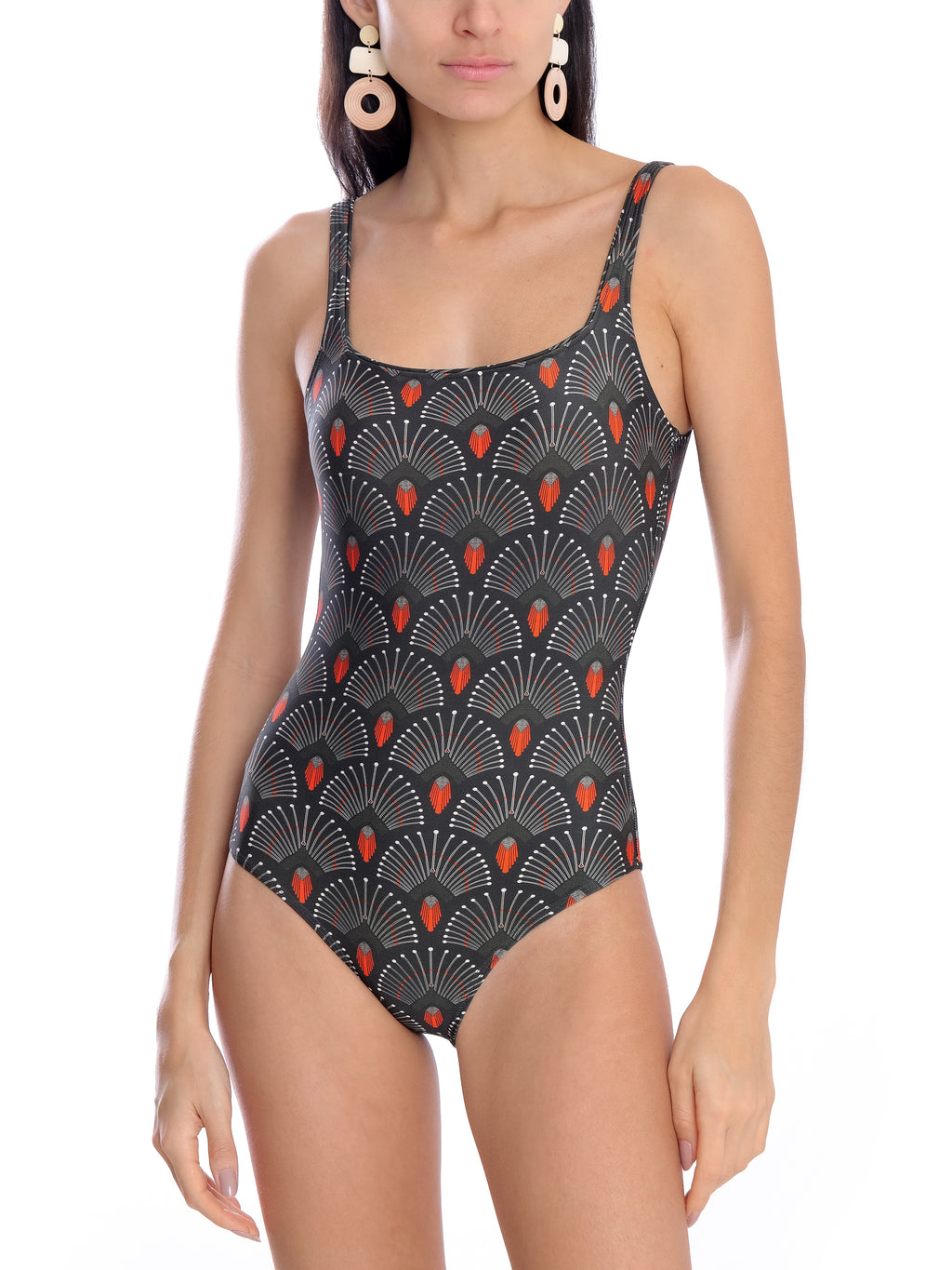 Hapuna -Print Square-Neck Swimsuit