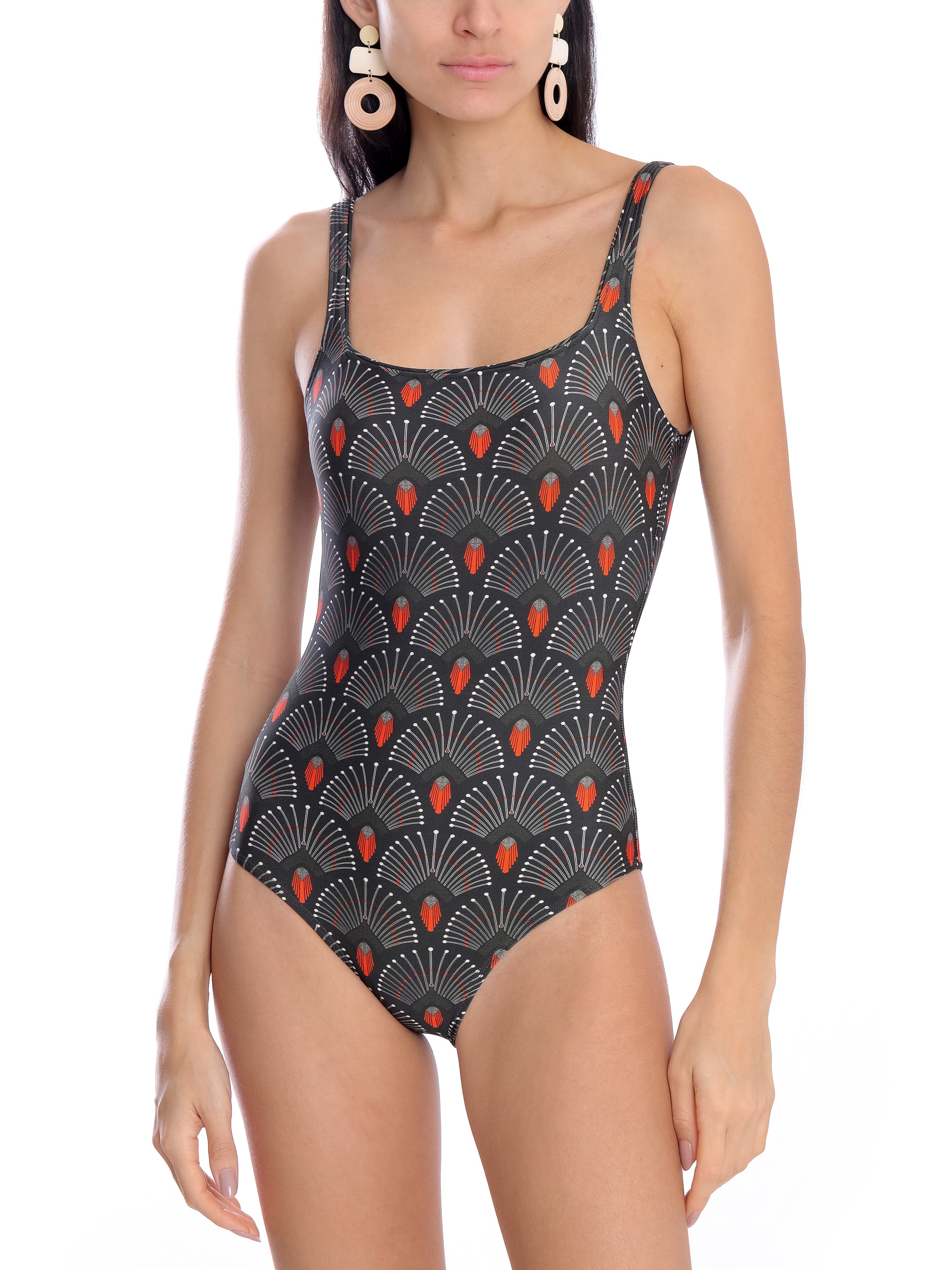 Hapuna -Print Square-Neck Swimsuit