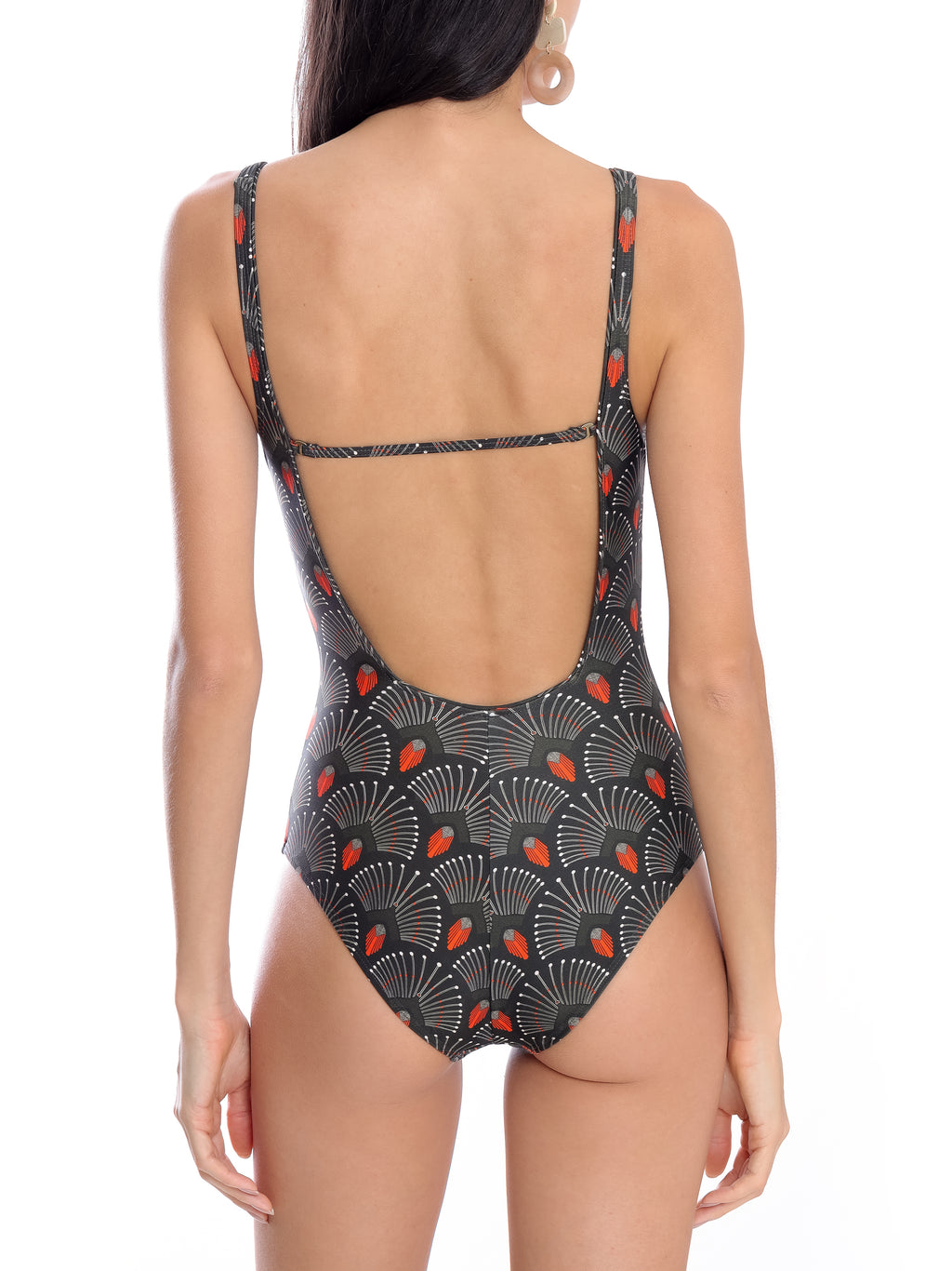 Hapuna -Print Square-Neck Swimsuit