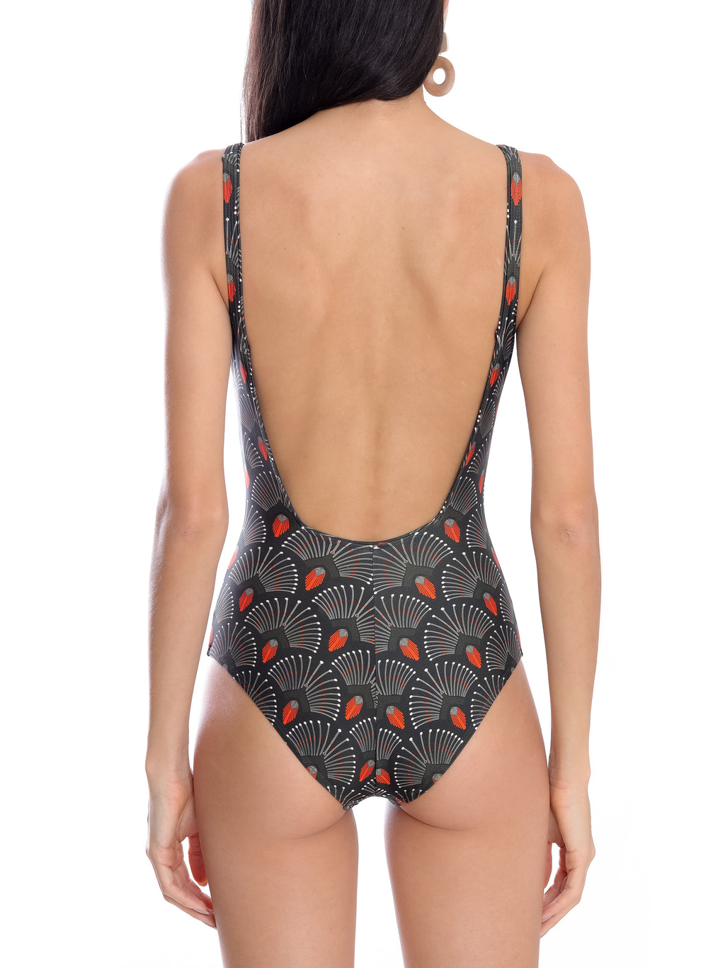 Hapuna -Print Square-Neck Swimsuit