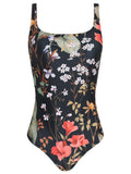 Hapuna Floral-Print Square-Neck Swimsuit Orvalho