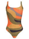 Hapuna Abstracte-Print  Square-Neck  Swimsuit Guaraci