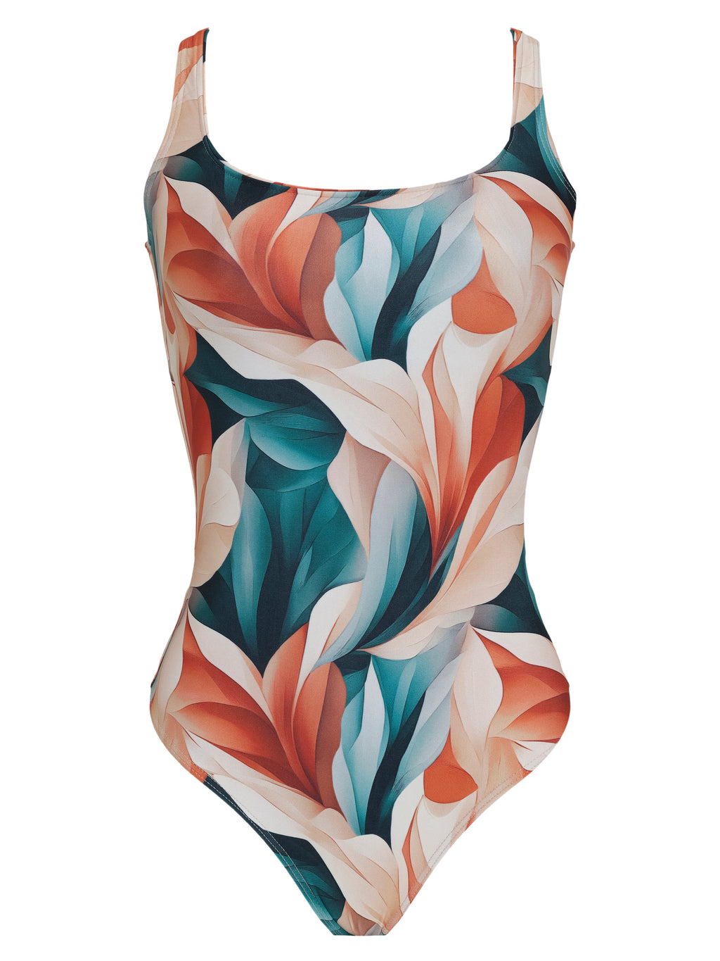 Hapuna Foliage-Print Square-Neck Swimsuit