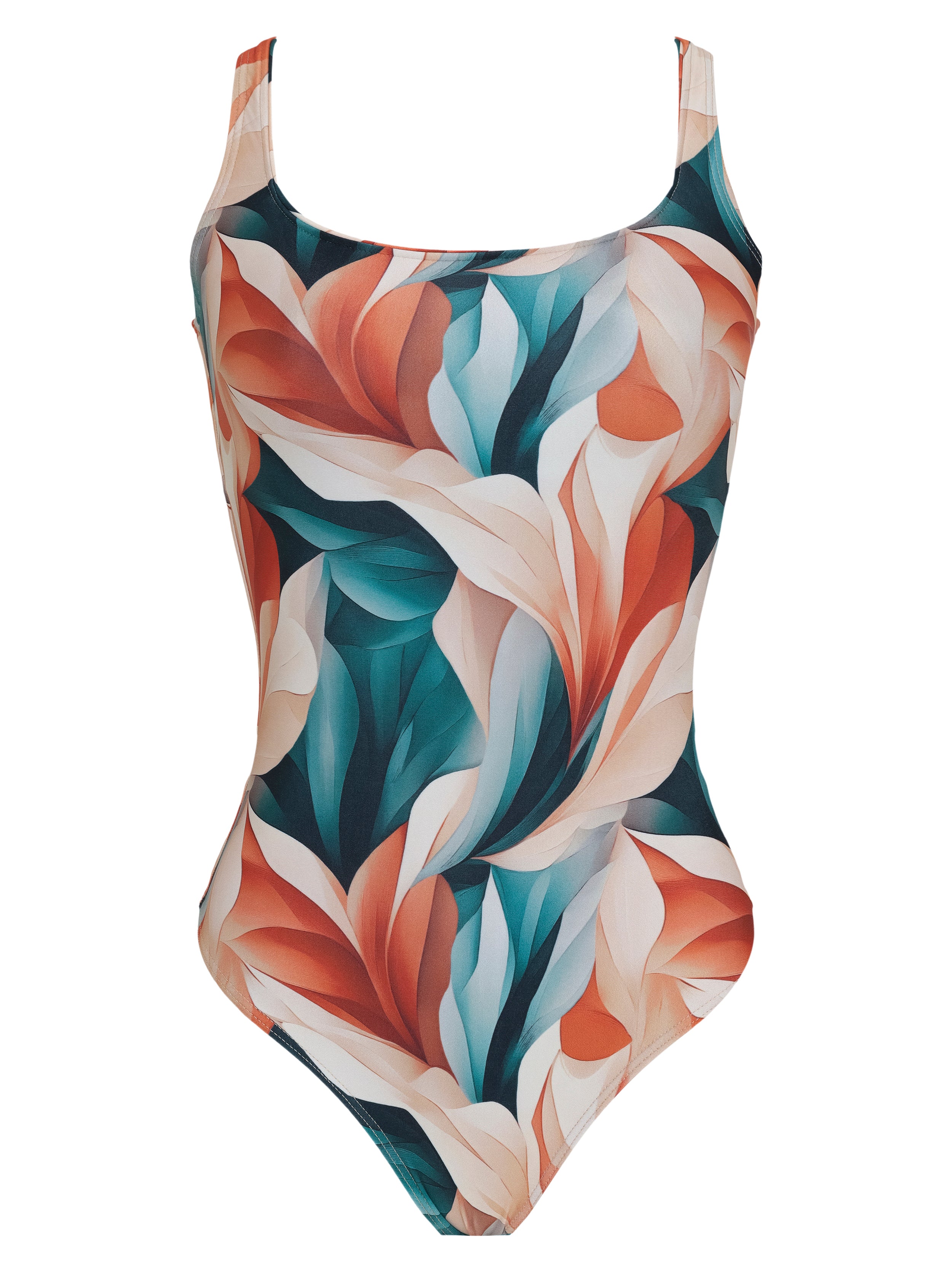 Hapuna Foliage-Print Square-Neck Swimsuit