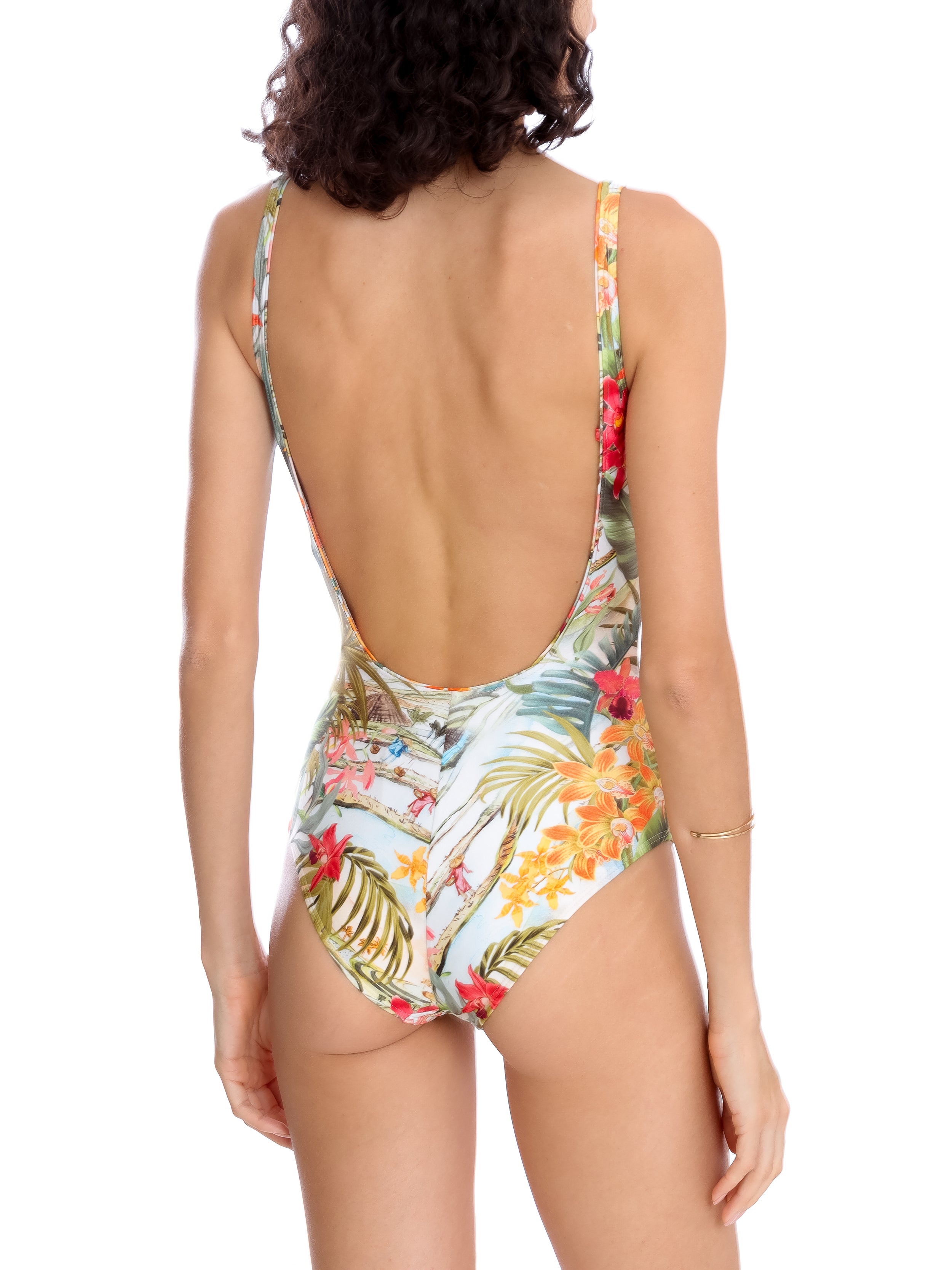 Hapuna -Print Square-Neck Swimsuit
