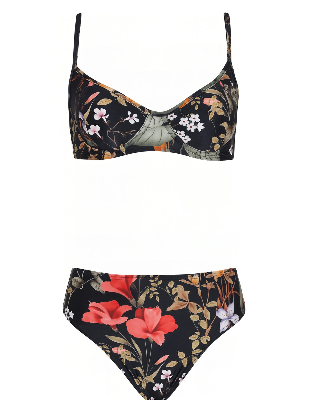 Lilica Floral-Print Twist-Front Bikini Orvalho