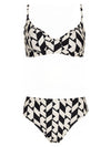 Lilica Geometric-Print Twist-Front Bikini Zaya