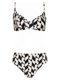 Lilica Geometric-Print Twist-Front Bikini Zaya