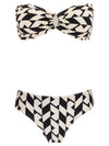 Fiorella Geometric-Print Bikini Set Strapless Zaya