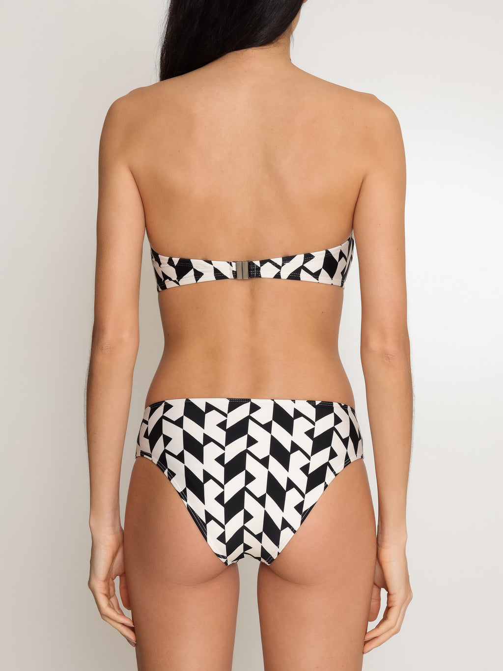 Fiorella Geometric-Print Bikini Set Strapless Zaya