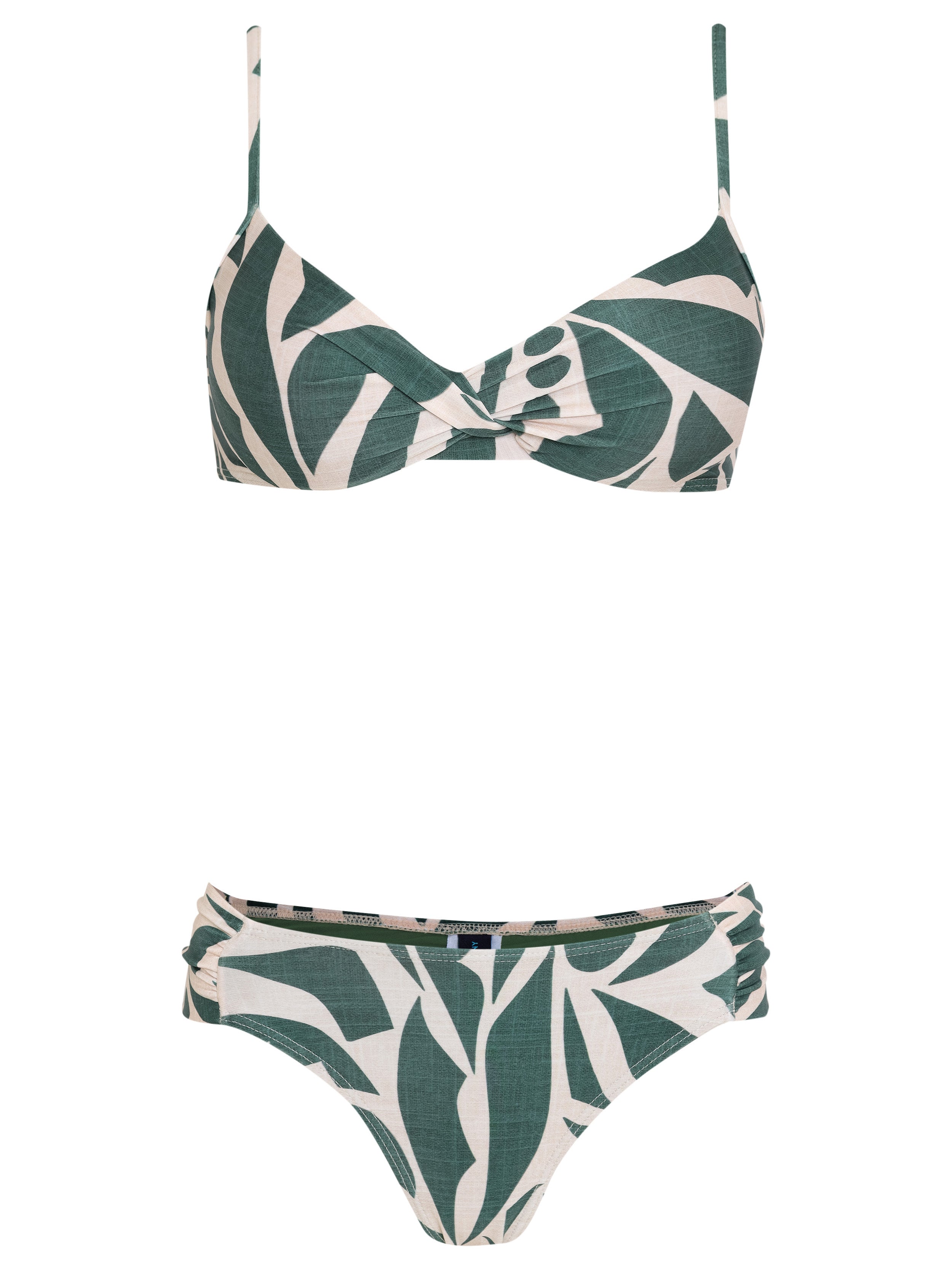 Vitoria Abstracte-Print Twist-Front Bikini Set