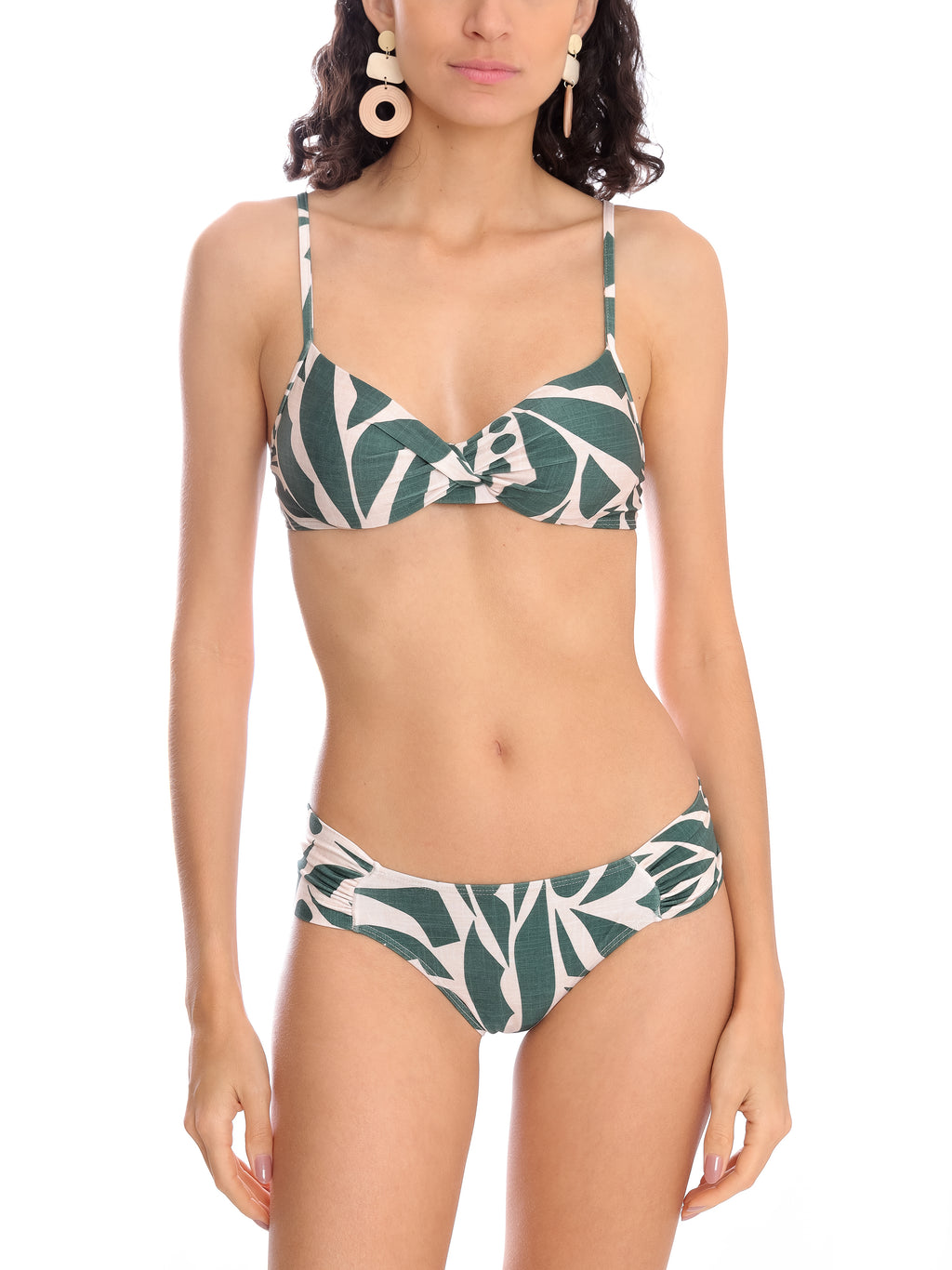 Vitoria Abstracte-Print Twist-Front Bikini Set