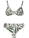 Marcela Abstracte-Print Ruched-Detail Bikini Set Maori