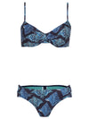 Vitoria Stingrays-Print Twist-Front Bikini Raja