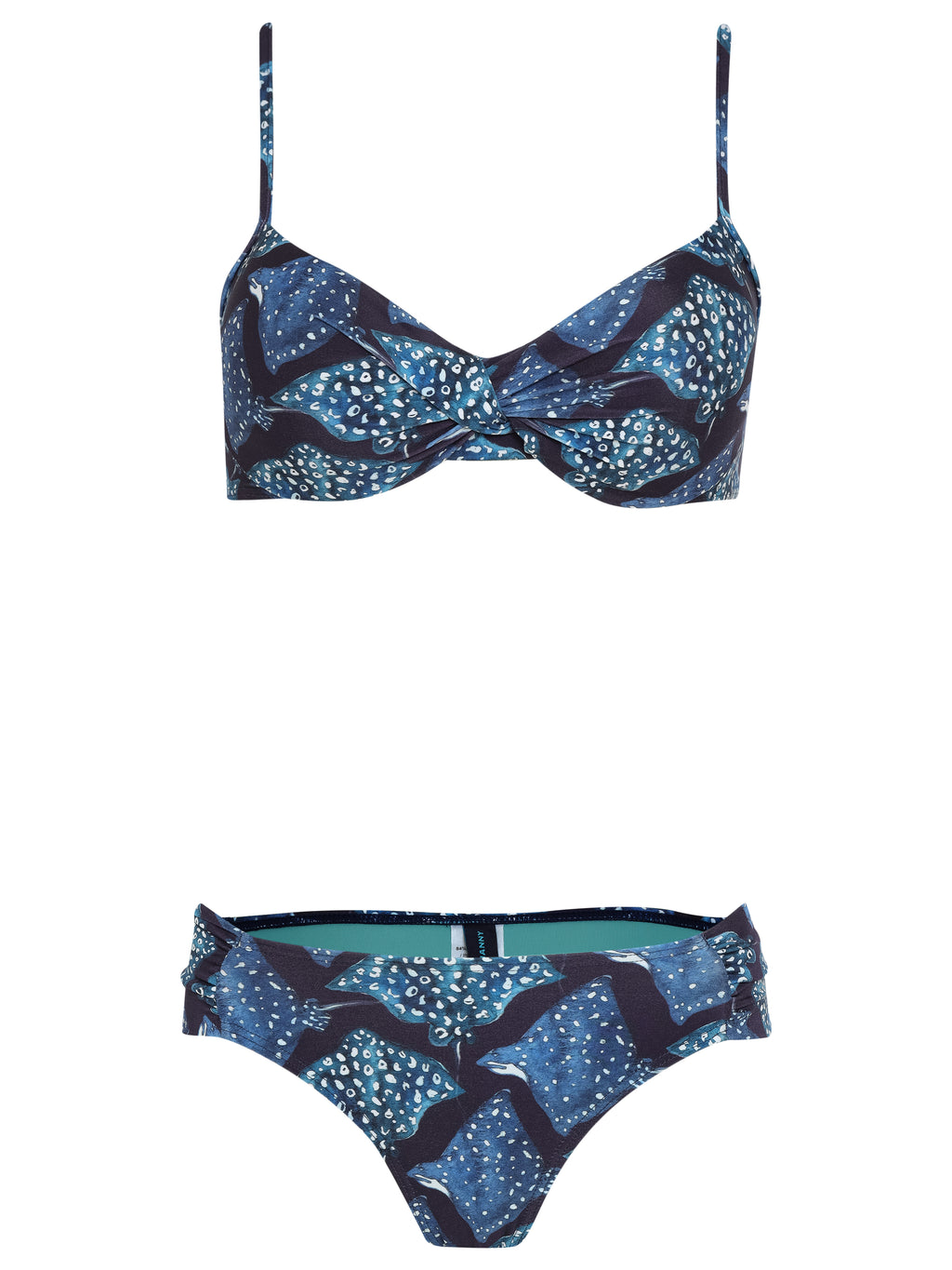 Vitoria Stingrays-Print Twist-Front Bikini