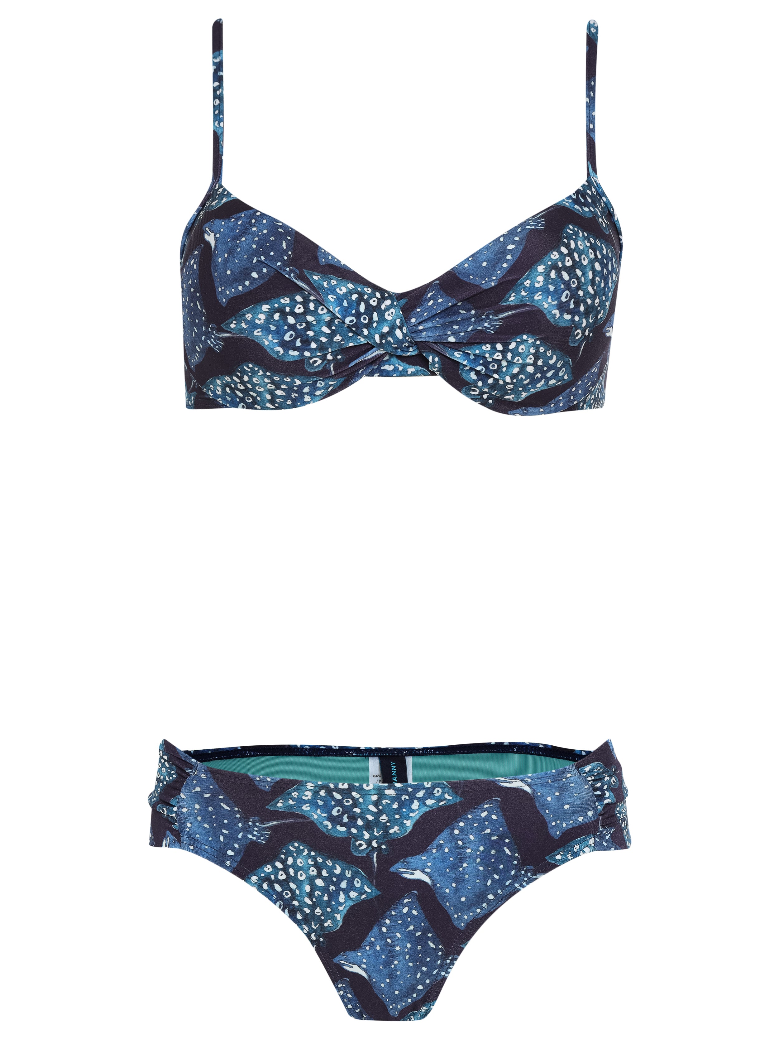 Vitoria Stingrays-Print Twist-Front Bikini