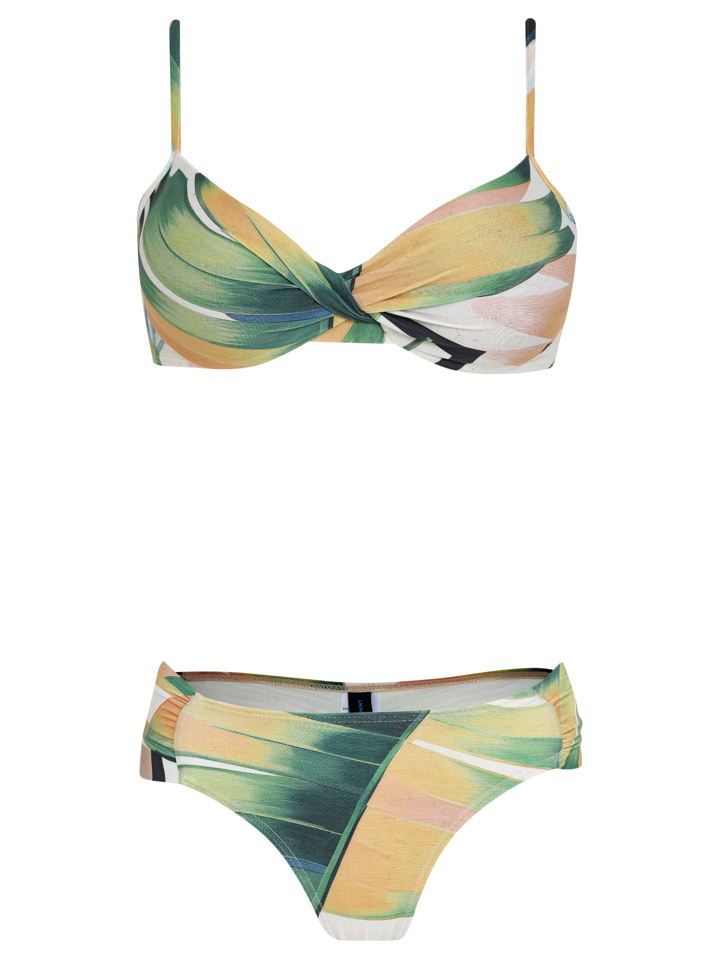 Vitoria Twist-Front Foliage-Print Bikini