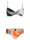 Vitoria Abstracte-Print Twist-Front Bikini Set