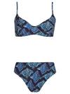 Lilica Stingrays-Print Twist-Front Bikini Raja
