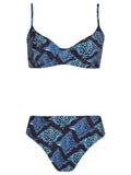Lilica Stingrays-Print Twist-Front Bikini Raja