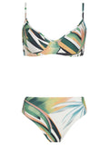 Lilica Foliage-Print Twist-Front Bikini Sumatra