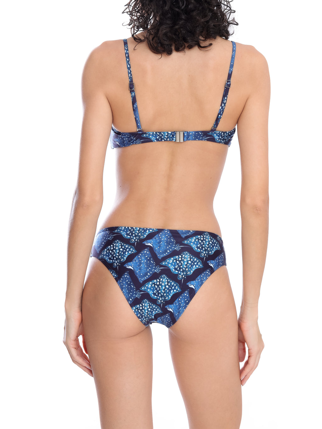 Ester  Stingrays-Print Bikini Set Strapless