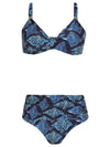 Marianne Stingrays-Print Ruched-Detail Bikini Set Raja