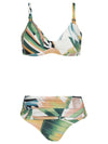Marianne Foliage-Print Ruched-Detail Bikini Set Sumatra