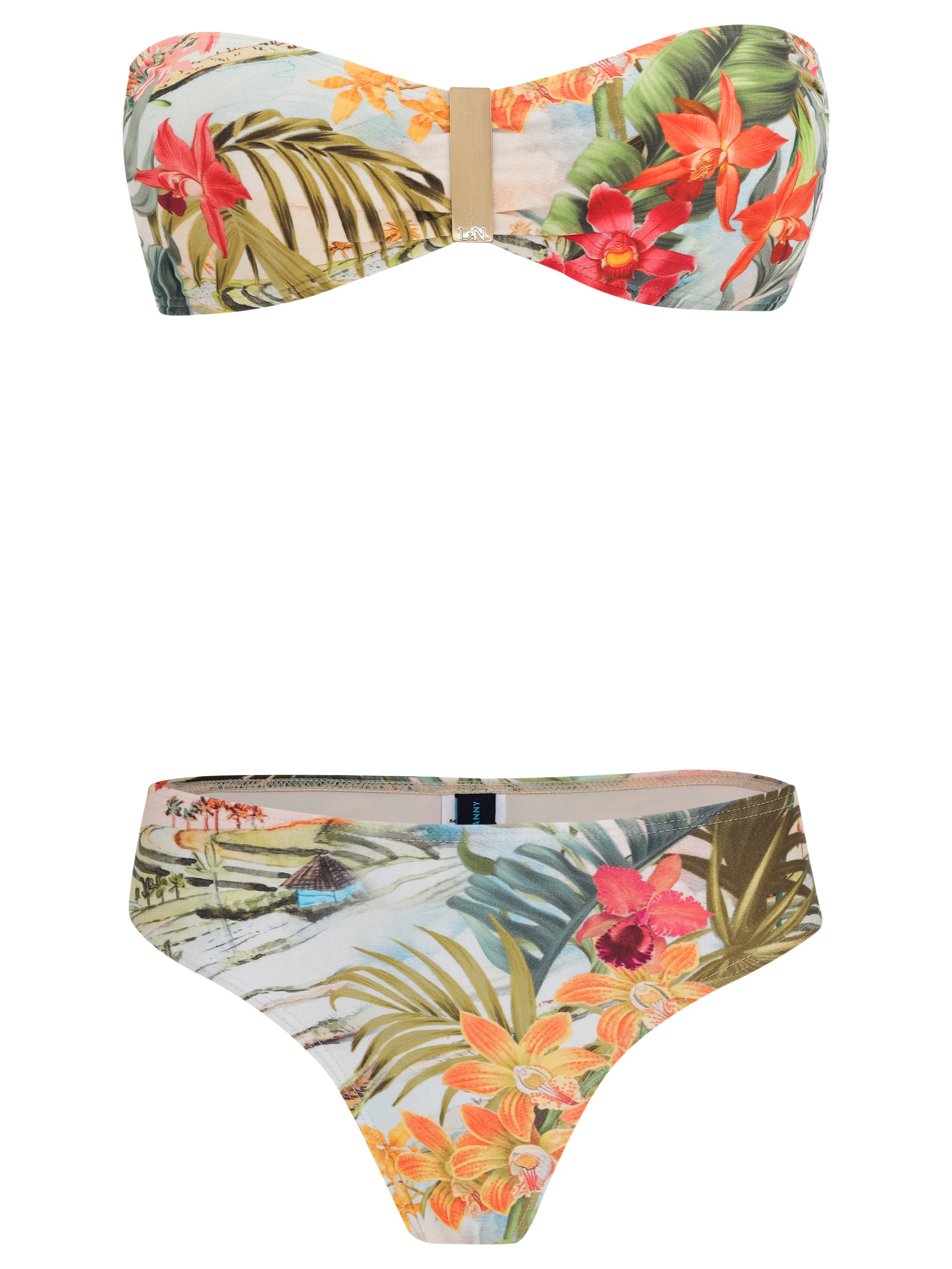 Ester  -Print Bikini Set Strapless