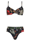 Vitoria Floral-Print Twist-Front Bikini Orvalho