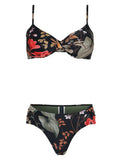 Vitoria Floral-Print Twist-Front Bikini Orvalho
