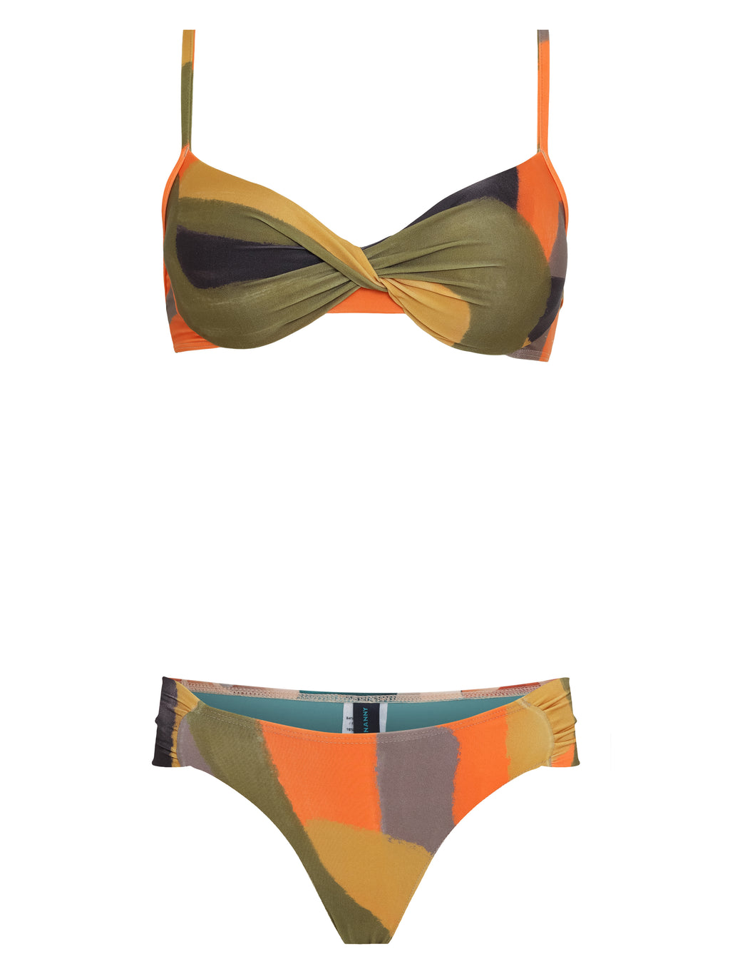 Vitoria Abstracte-Print Twist-Front Bikini Set