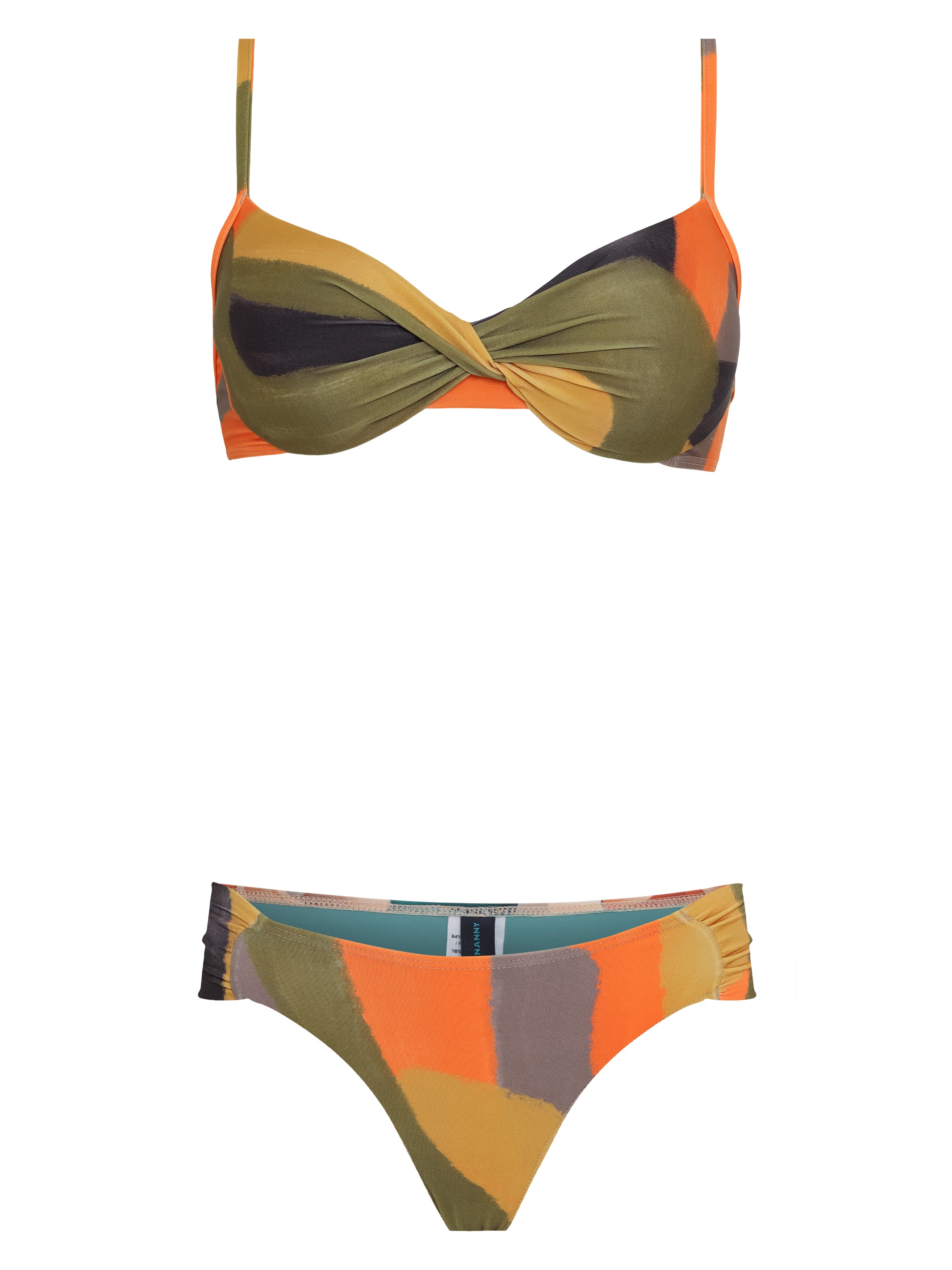 Vitoria Abstracte-Print Twist-Front Bikini Set