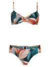 Vitoria Foliage-Print Twist-Front Bikini Amazonas