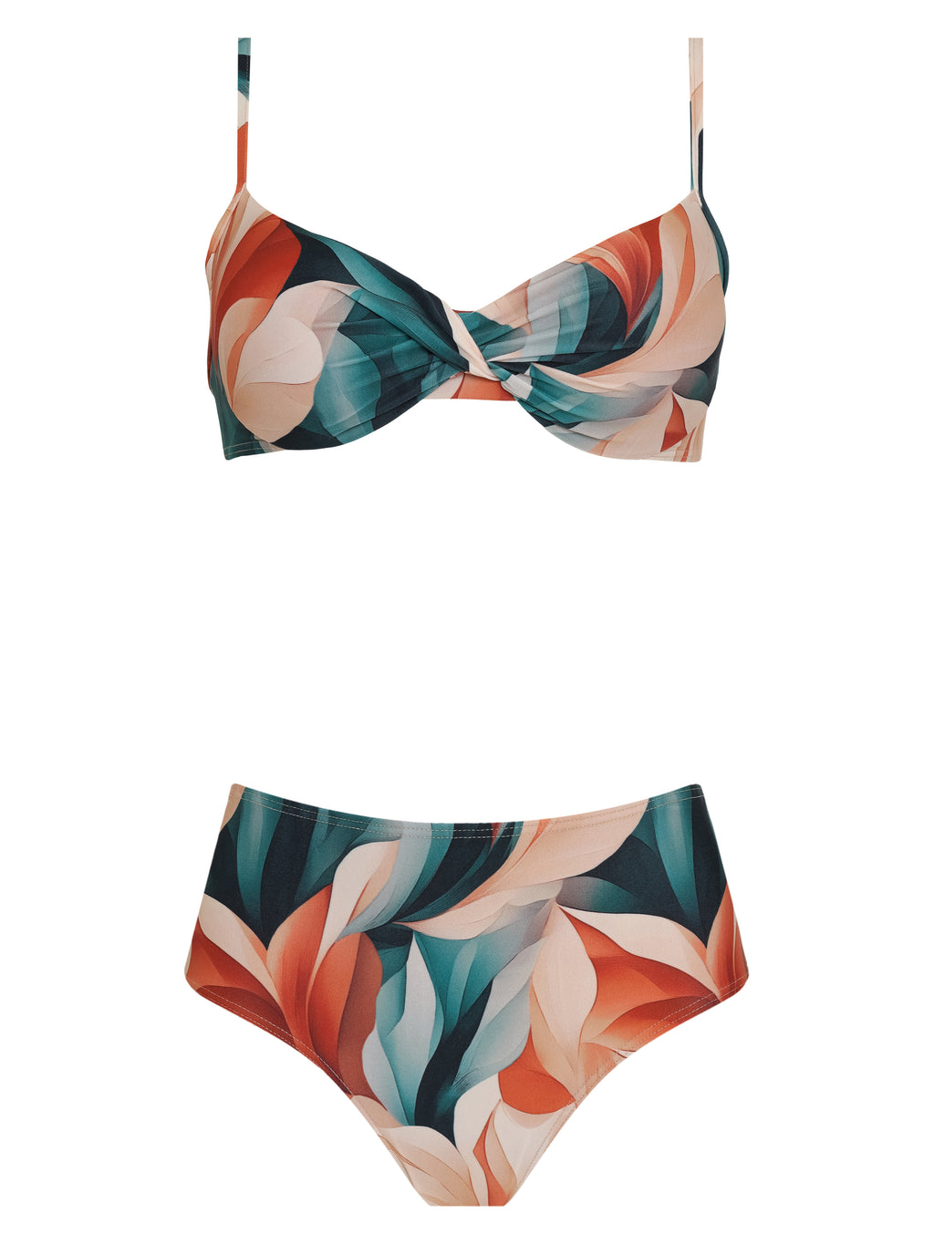 Veronica Foliage-Print  Bikini Set