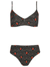 Lilica Geometric-Print Twist-Front Bikini Cocar