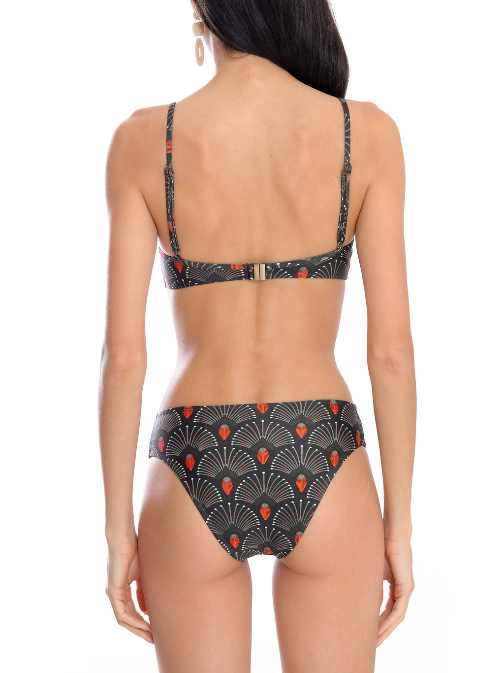 Lilica Geometric-Print Twist-Front Bikini Cocar