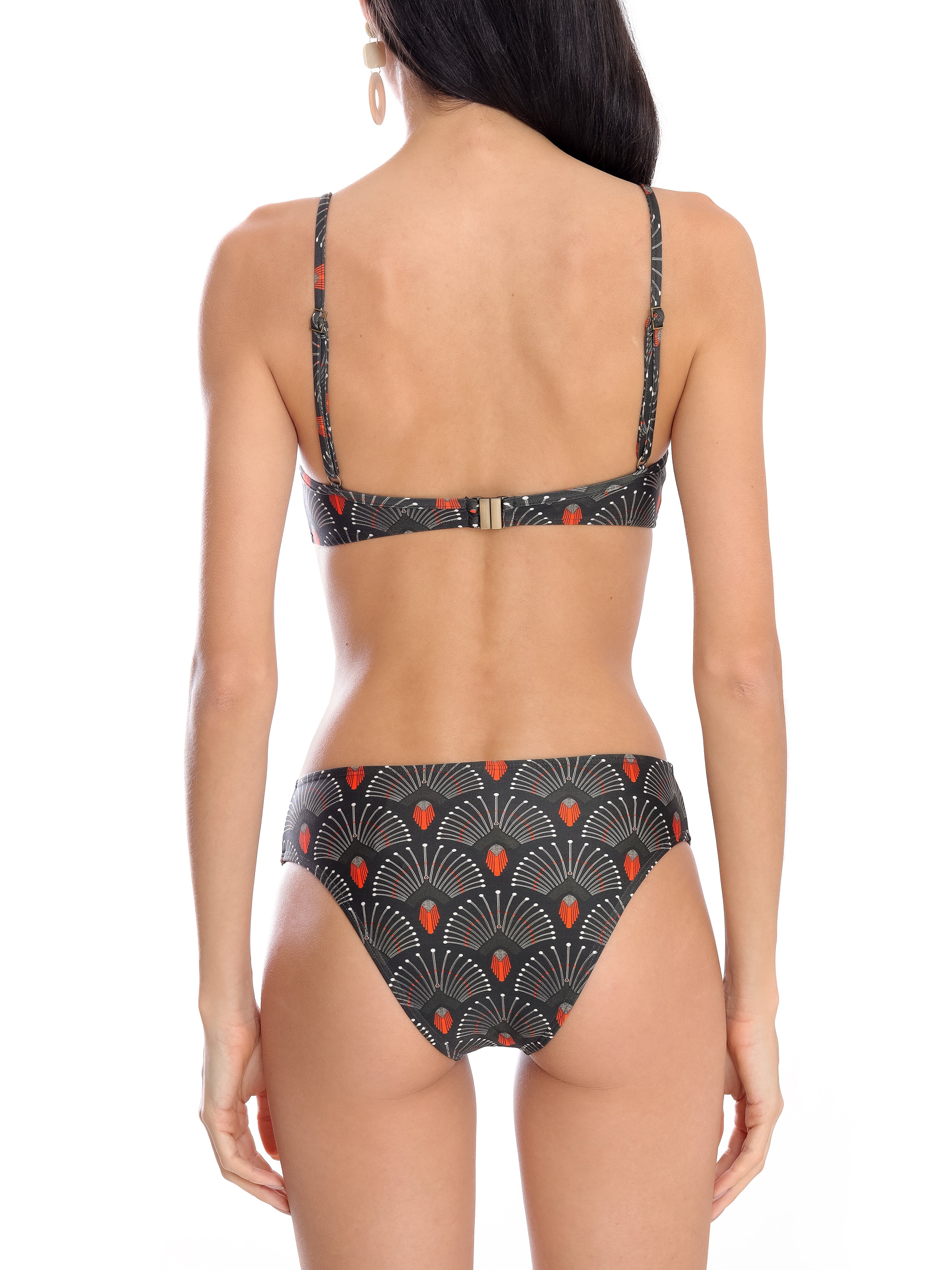 Lilica Geometric-Print Twist-Front Bikini Cocar
