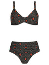 Marianne Geometric-Print Ruched-Detail Bikini Set Cocar