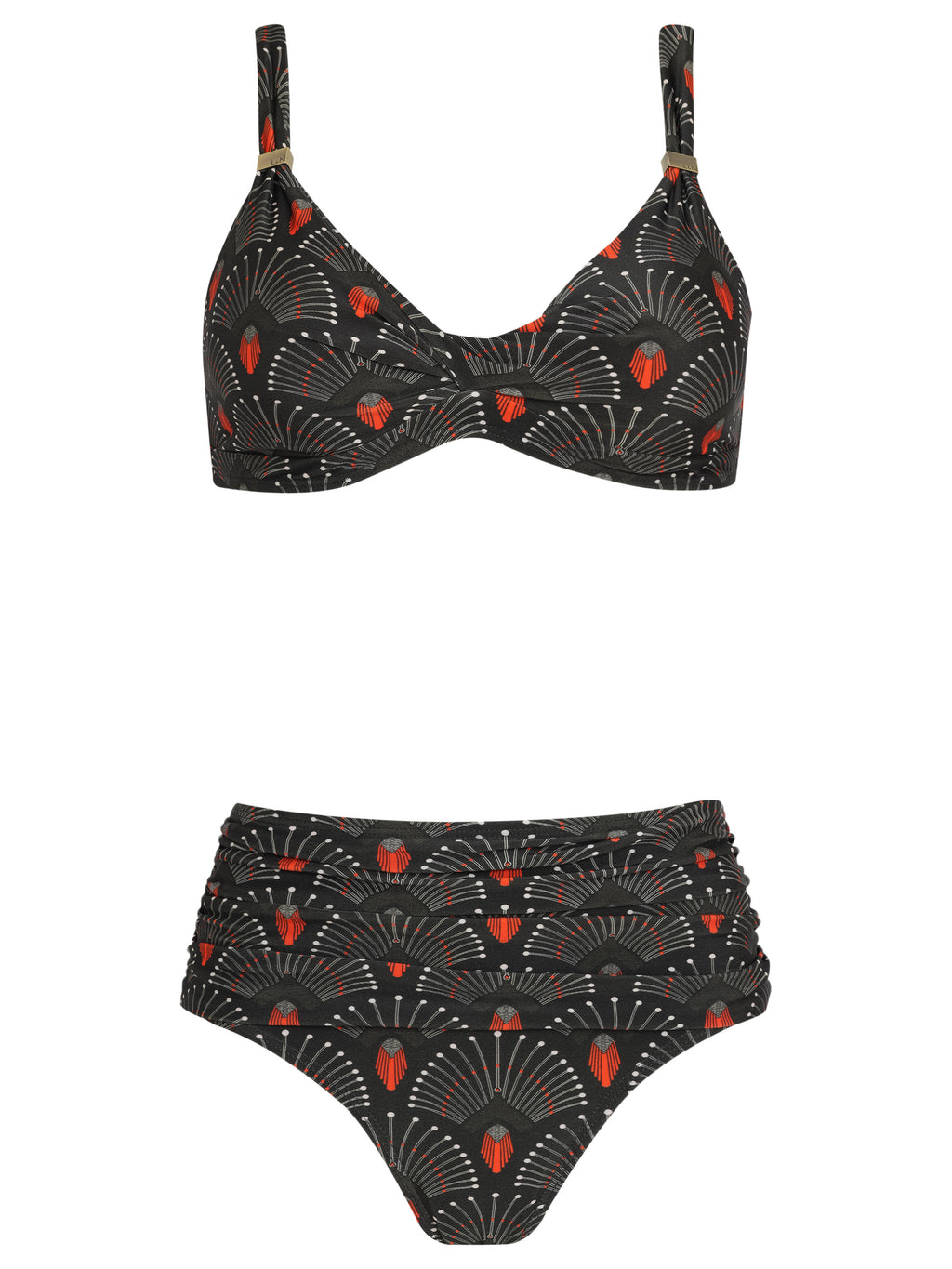 Marianne -Print Ruched-Detail Bikini Set