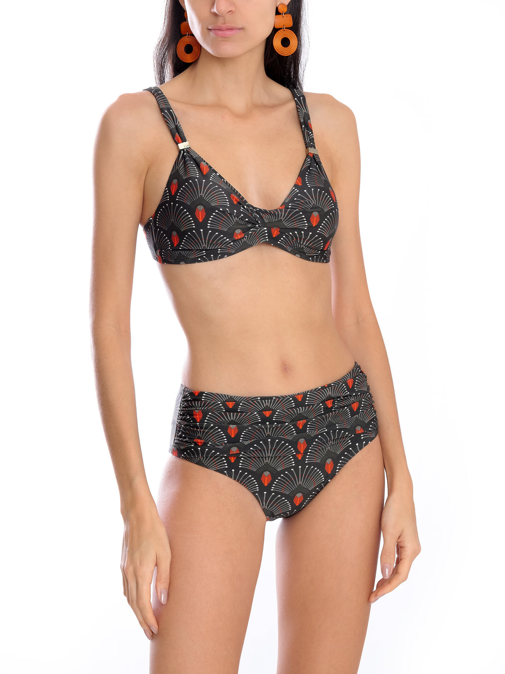 Marianne -Print Ruched-Detail Bikini Set