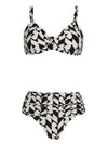 Marianne Geometric-Print Ruched-Detail Bikini Set Zaya