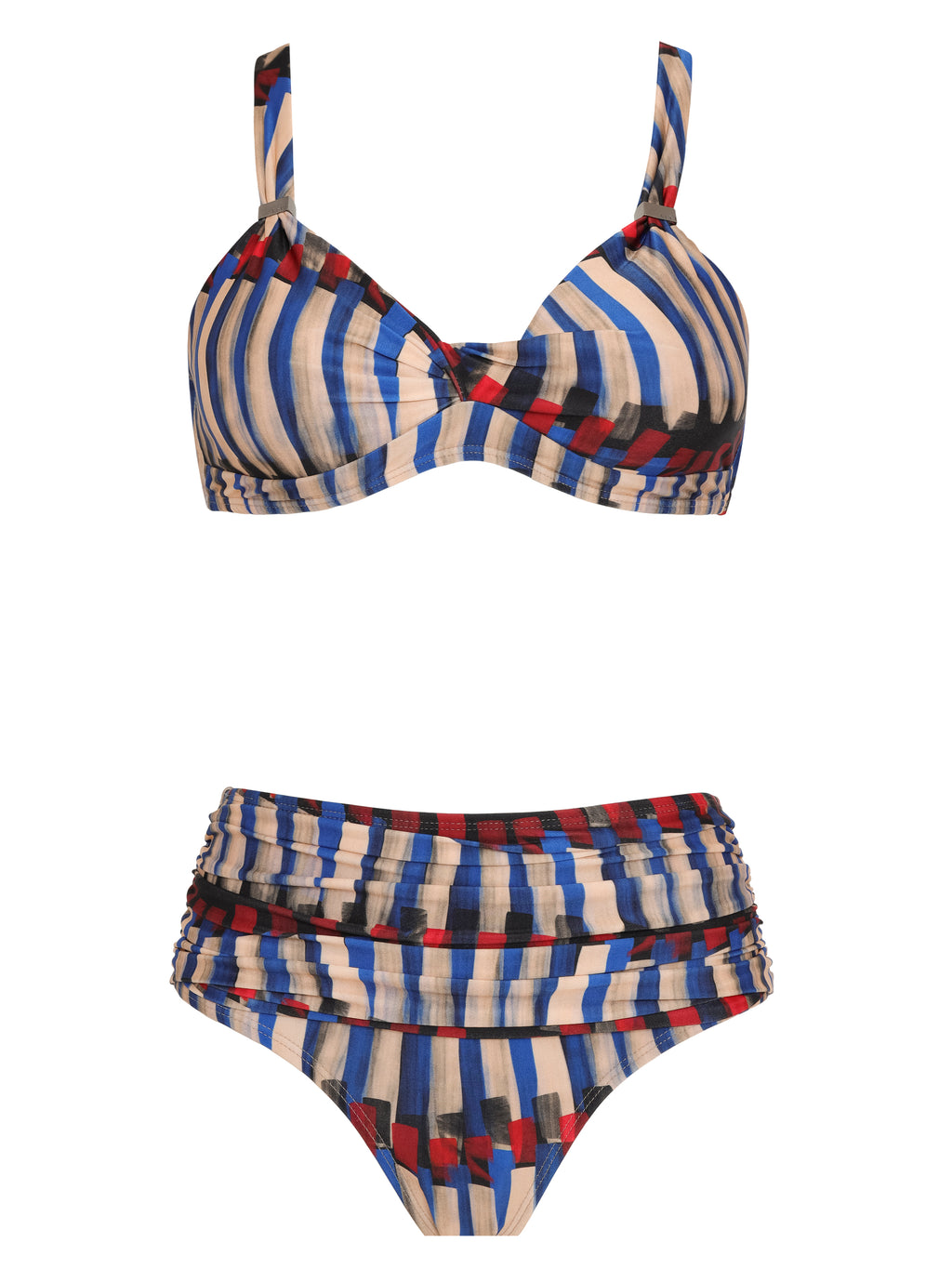 Marianne Graphic-Print Ruched-Detail Bikini Set