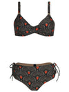 Marcela Geometric-Print Ruched-Detail Bikini Set Cocar