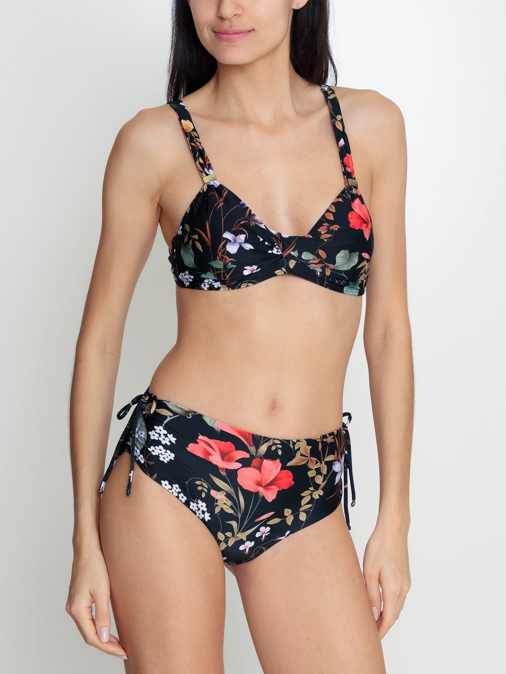 Marcela Floral-Print Ruched-Detail Bikini Set Orvalho