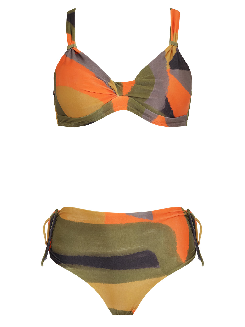 Marcela Abstract-Print Ruched-Detail Bikini Set Guaraci