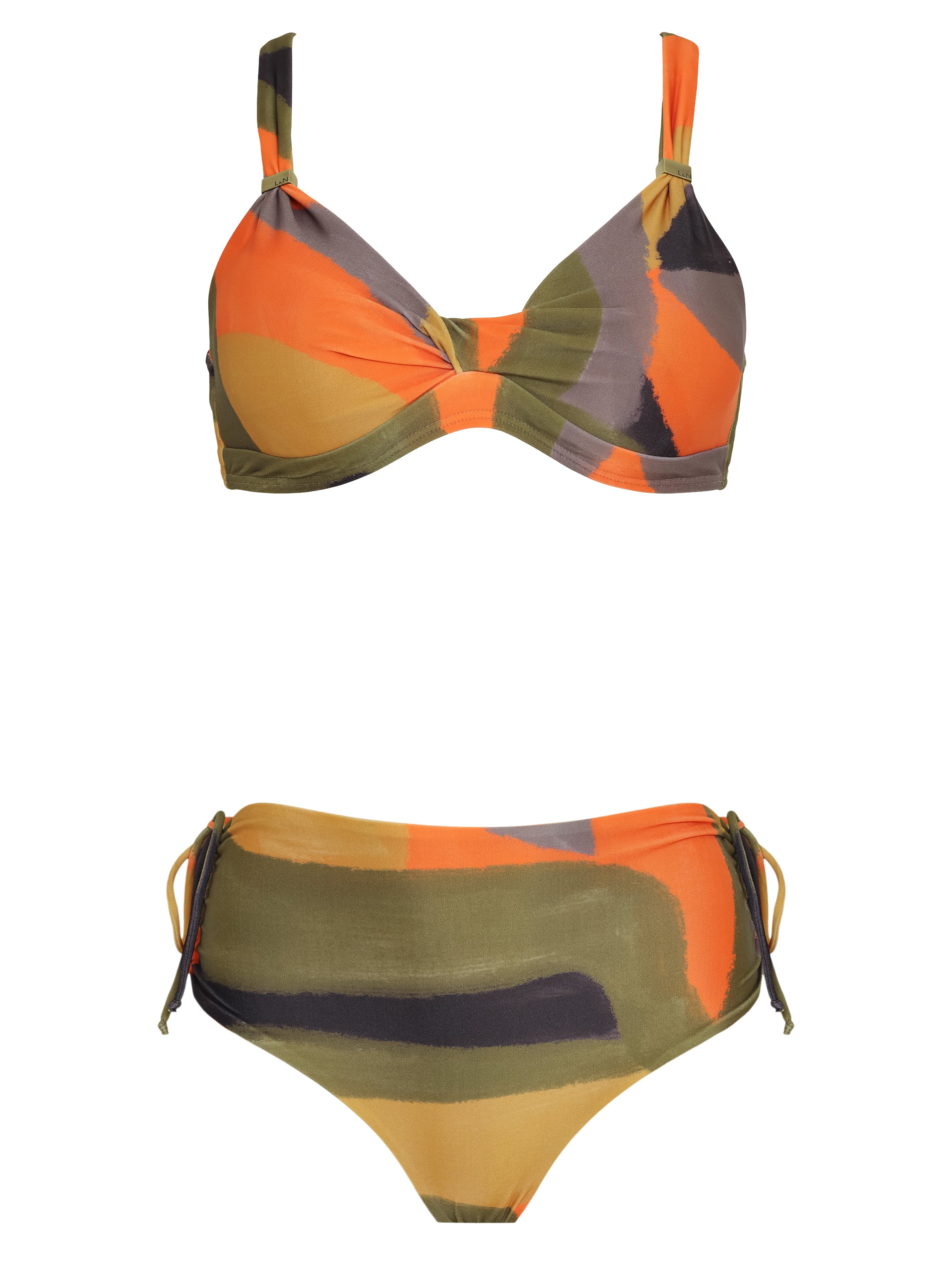 Marcela Abstract-Print Ruched-Detail Bikini Set Guaraci