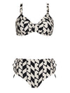 Marcela Geometric-Print Ruched-Detail Bikini Set Zaya