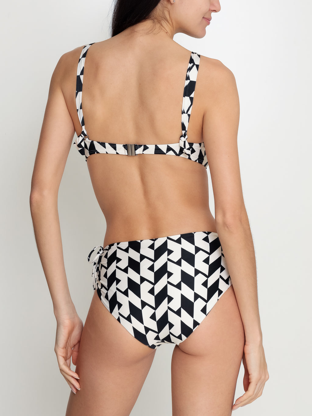 Marcela Geometric-Print Ruched-Detail Bikini Set Zaya